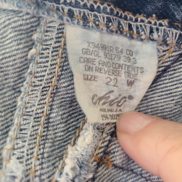 CHIC women blue jeans front pleating and detailing retro vintage size 22W - Picture 5 of 10